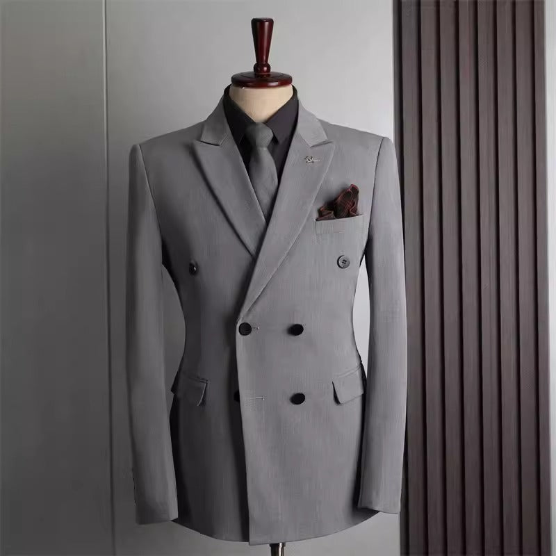 Importé - Ensemble Costume Croisé Homme Slim Fit 2 Pièces