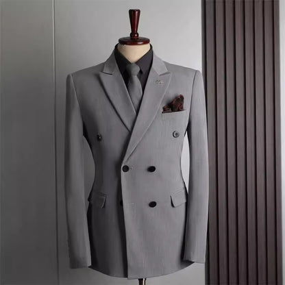 Importé - Ensemble Costume Croisé Homme Slim Fit 2 Pièces