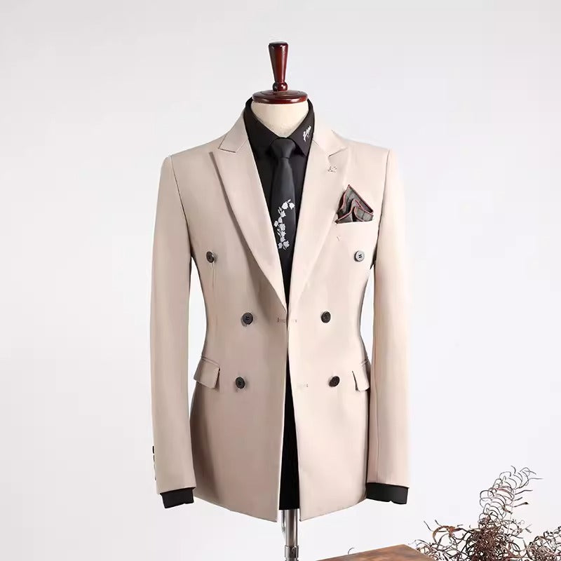 Importé - Ensemble Costume Croisé Homme Slim Fit 2 Pièces