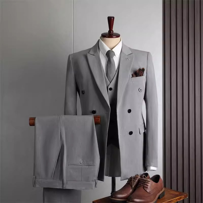 Importé - Ensemble Costume Croisé Homme Slim Fit 2 Pièces