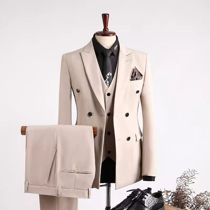 Importé - Ensemble Costume Croisé Homme Slim Fit 2 Pièces