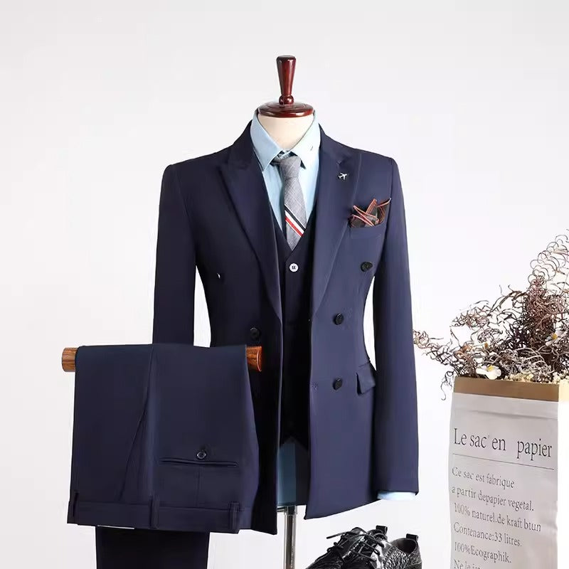 Importé - Ensemble Costume Croisé Homme Slim Fit 2 Pièces