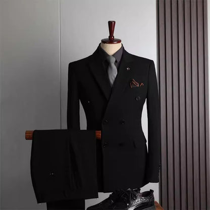 Importé - Ensemble Costume Croisé Homme Slim Fit 2 Pièces