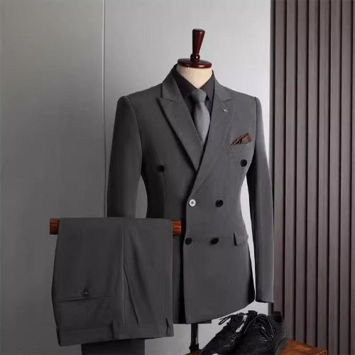Importé - Ensemble Costume Croisé Homme Slim Fit 2 Pièces