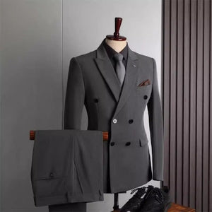 Importé - Ensemble Costume Croisé Homme Slim Fit 2 Pièces