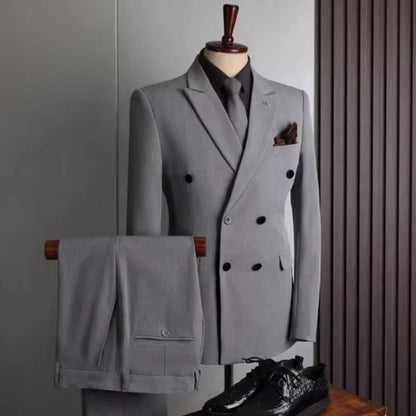 Importé - Ensemble Costume Croisé Homme Slim Fit 2 Pièces