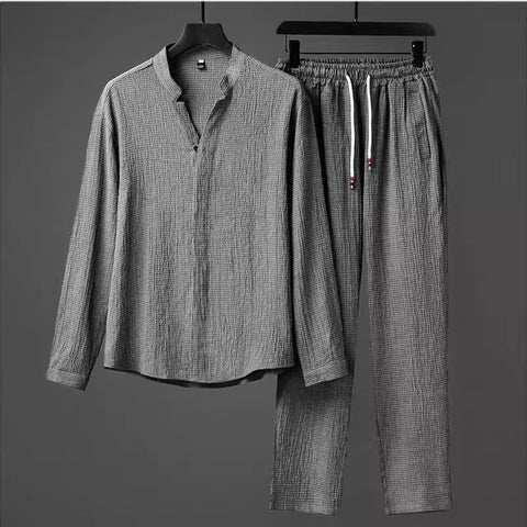 Importé - Ensemble Homme Chemise Manche Longue + Pantalon