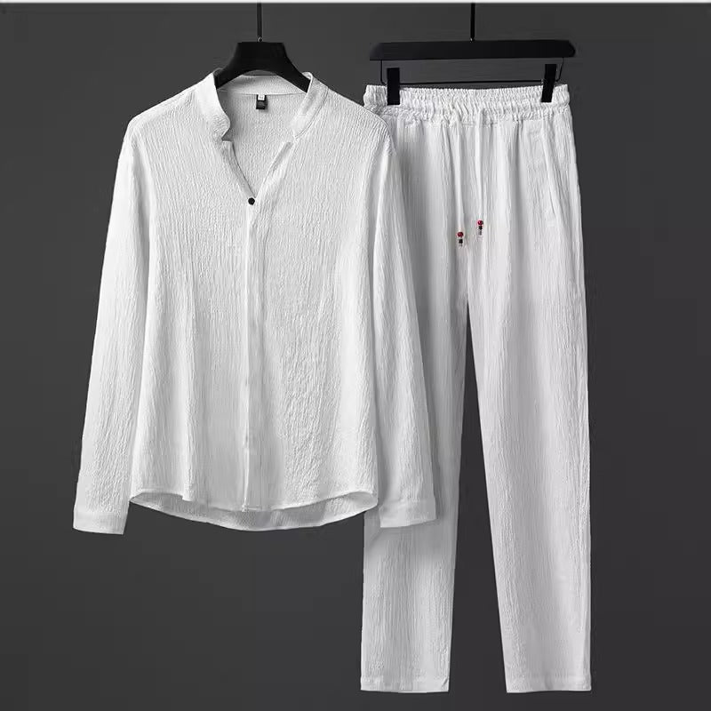 Importé - Ensemble Homme Chemise Manche Longue + Pantalon