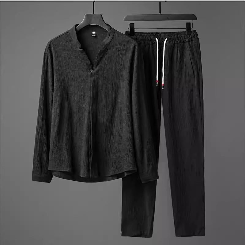 Importé - Ensemble Homme Chemise Manche Longue + Pantalon