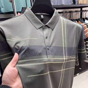 Importé - Polo Homme Manches Courtes En Soie Glacée