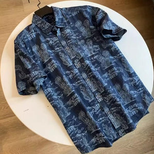 Importé - Chemise Homme 100 % Coton Manches Courtes