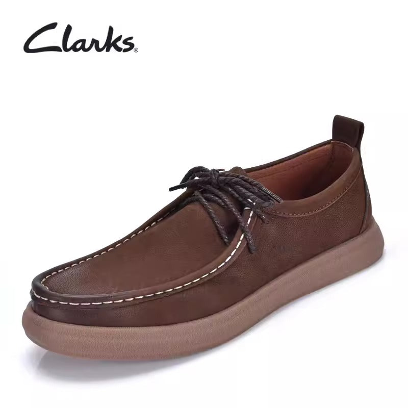 Importé - CLARKS - Chaussure Mocassin Décontracté En Cuir A Lacets