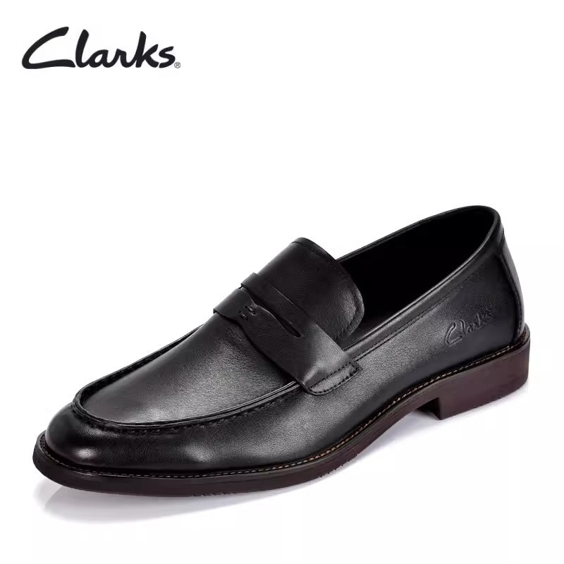 Chaussures Clarks Page Bar En Cuir Noir - Classiques Et Confortables - Semelle TR - Pour Un Style Urbain - 9