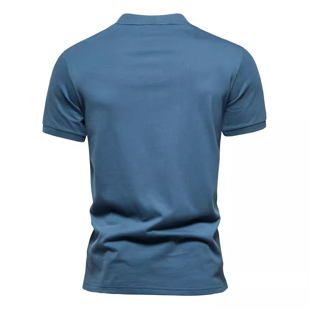 Importé - T-Shirt Homme Confortable A Manches Courtes Col V 100 % Coton