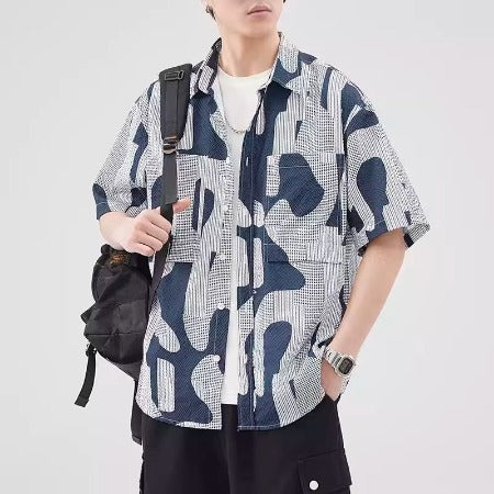 Importé - Chemise Homme Tendance courtes Style Hawaïen