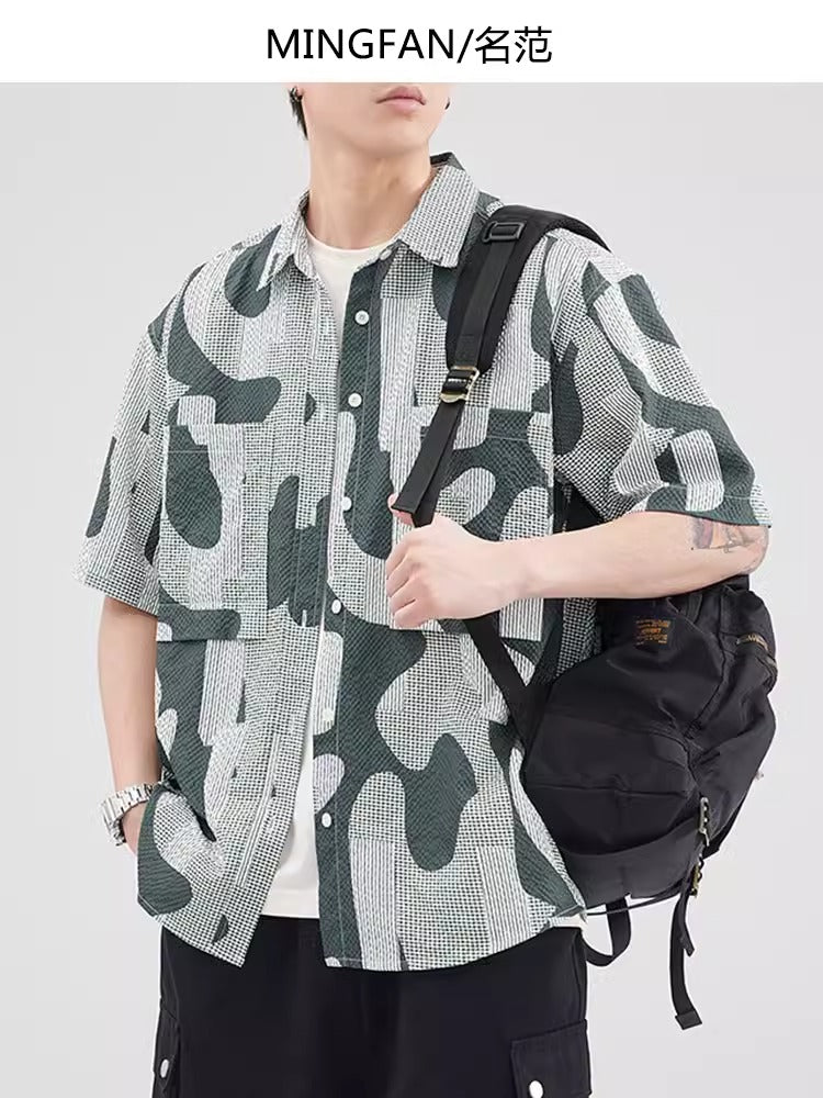 Importé - Chemise Homme Tendance courtes Style Hawaïen