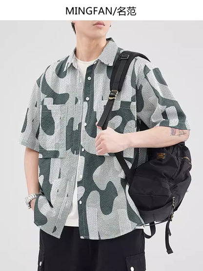 Importé - Chemise Homme Tendance courtes Style Hawaïen