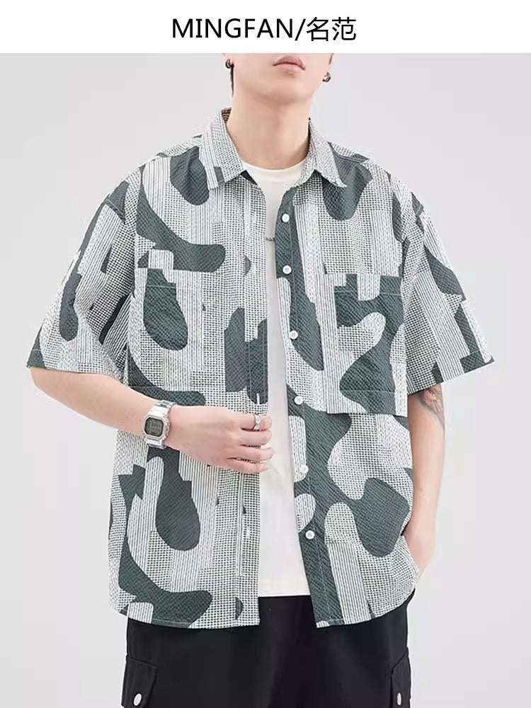 Importé - Chemise Homme Tendance courtes Style Hawaïen