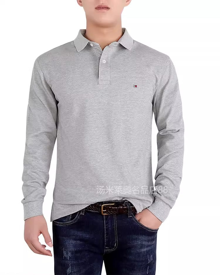 Importé - POLO TOMMY Pur Coton Homme Manches Longues