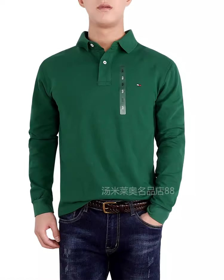 Importé - POLO TOMMY Pur Coton Homme Manches Longues