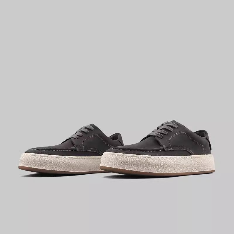 Importé - Chaussure Homme Sport Basket A Lacets Cuir Daim