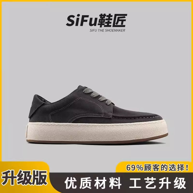 Importé - Chaussure Homme Sport Basket A Lacets Cuir Daim