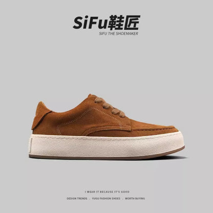 Importé - Chaussure Homme Sport Basket A Lacets Cuir Daim