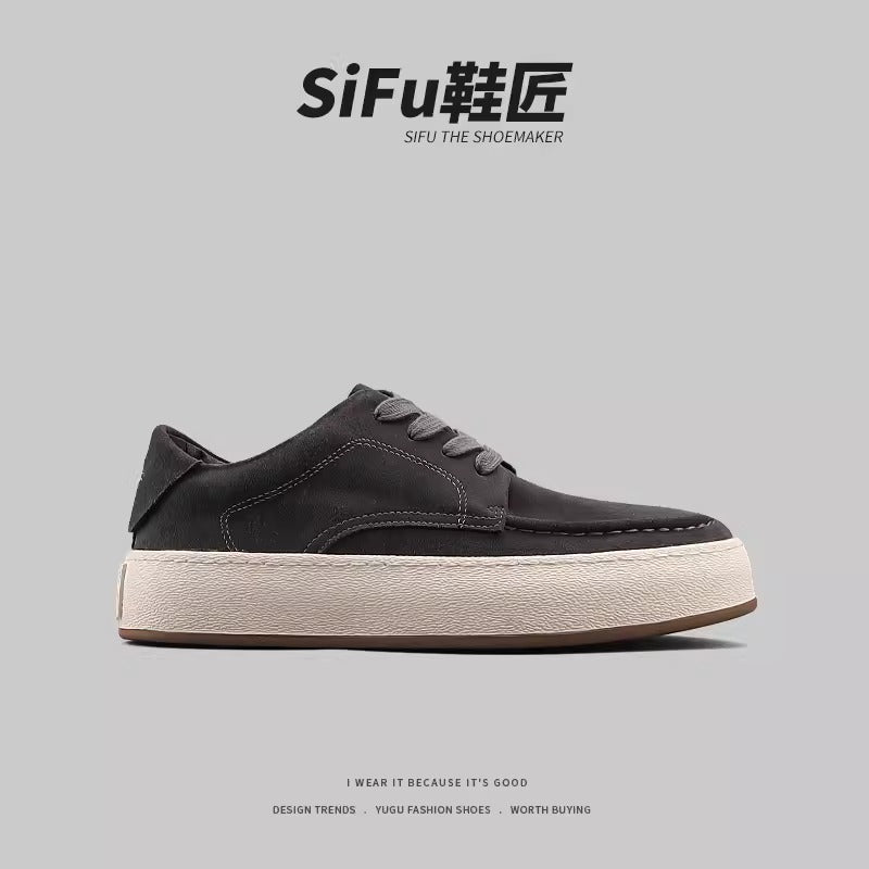 Importé - Chaussure Homme Sport Basket A Lacets Cuir Daim