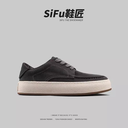 Importé - Chaussure Homme Sport Basket A Lacets Cuir Daim