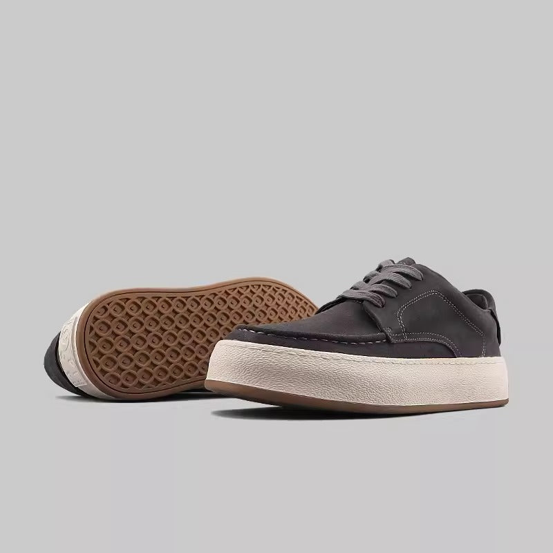Importé - Chaussure Homme Sport Basket A Lacets Cuir Daim