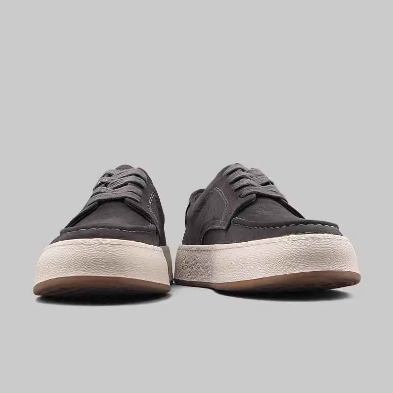 Importé - Chaussure Homme Sport Basket A Lacets Cuir Daim