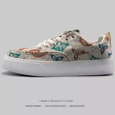 Importé - Chaussure Homme Sport Tennis A Lacets Tendance En Toile