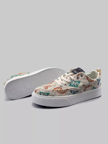 Importé - Chaussure Homme Sport Tennis A Lacets Tendance En Toile