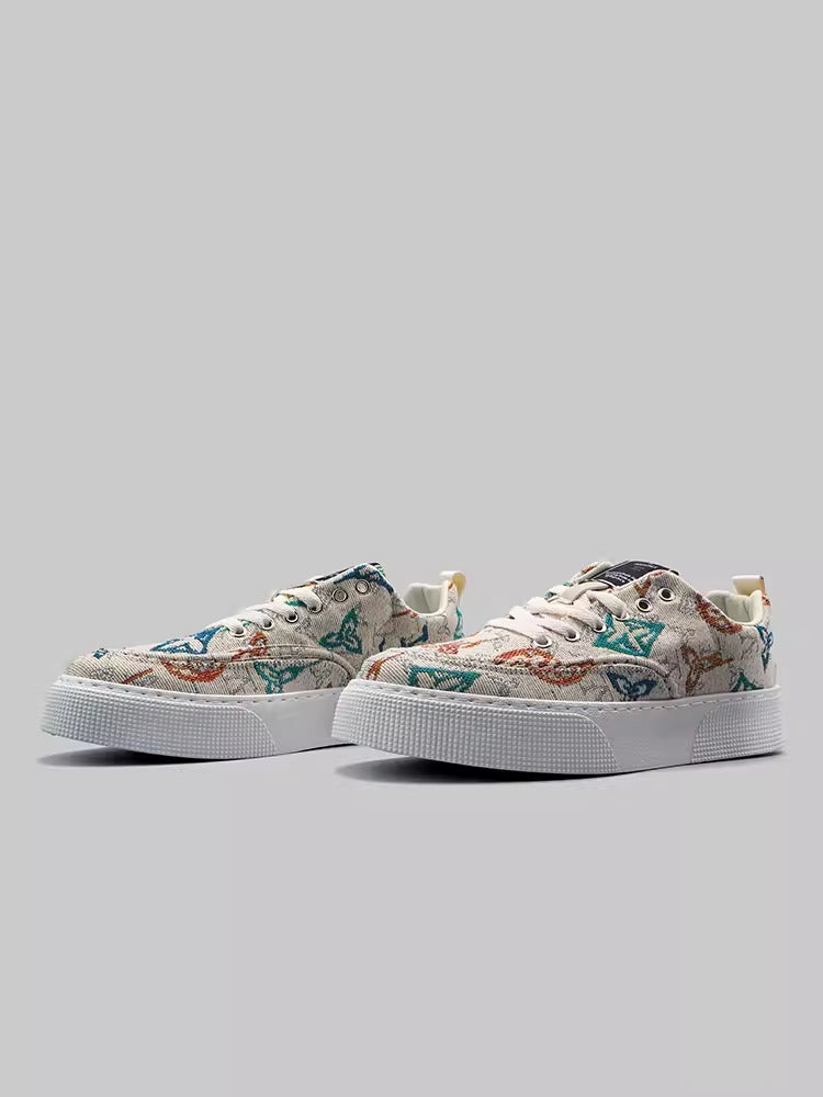 Importé - Chaussure Homme Sport Tennis A Lacets Tendance En Toile