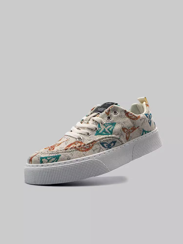 Importé - Chaussure Homme Sport Tennis A Lacets Tendance En Toile