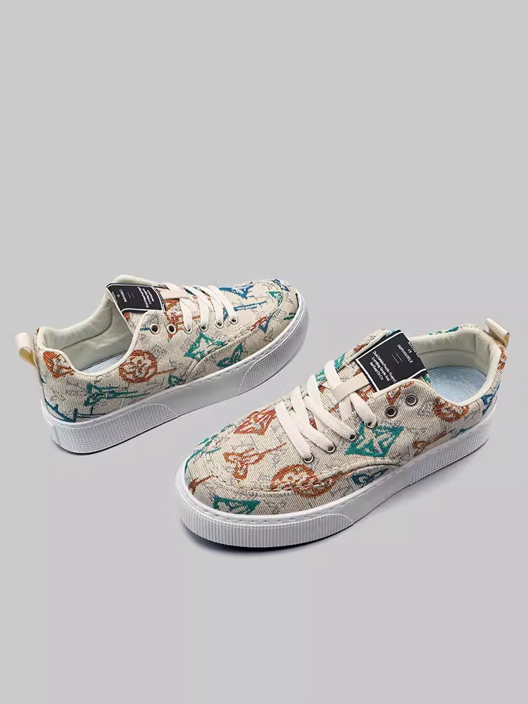 Importé - Chaussure Homme Sport Tennis A Lacets Tendance En Toile