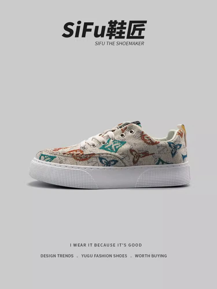 Importé - Chaussure Homme Sport Tennis A Lacets Tendance En Toile