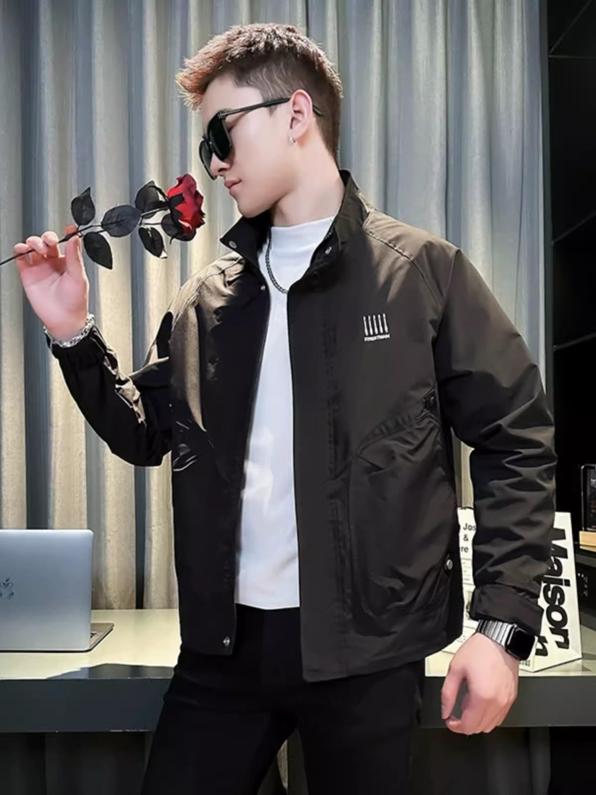 Importé - Pull-over Homme Décontractée Col Montante