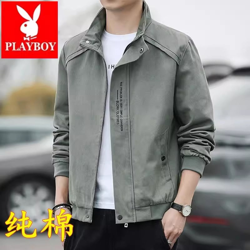 Importé - PLAYBOY Jacket Homme en Coton Épais