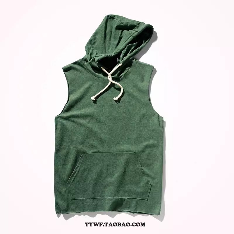 Importé - Gilet Pull Homme A capuche Sans Manche