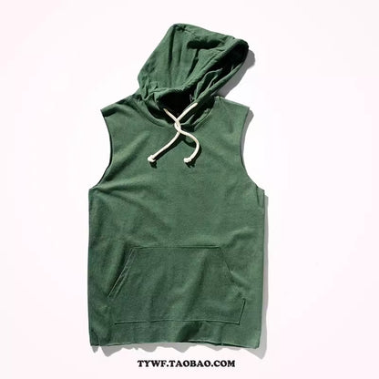 Importé - Gilet Pull Homme A capuche Sans Manche
