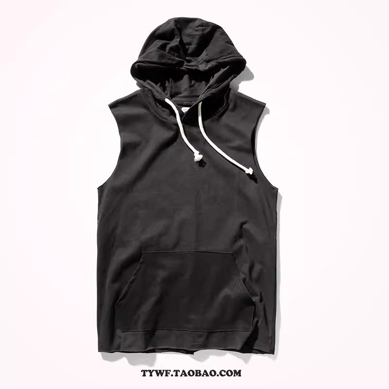 Importé - Gilet Pull Homme A capuche Sans Manche