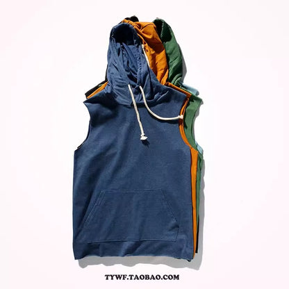 Importé - Gilet Pull Homme A capuche Sans Manche