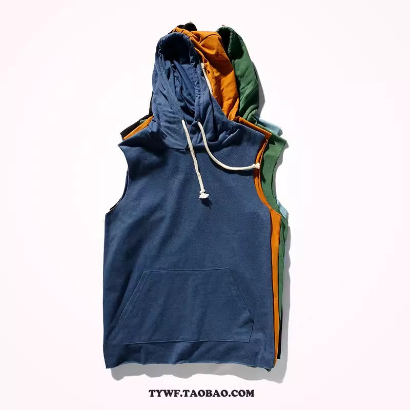 Importé - Gilet Pull Homme A capuche Sans Manche