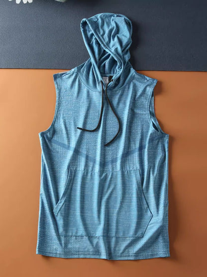 Importé - Gilet Pull Sports Homme A capuche Sans Manche