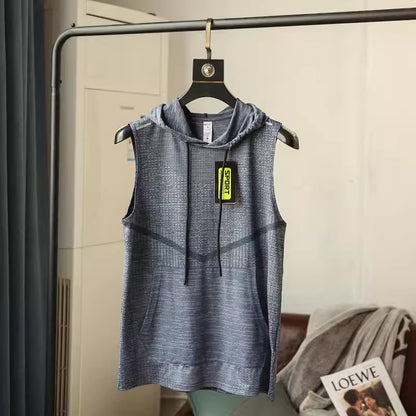 Importé - Gilet Pull Sports Homme A capuche Sans Manche