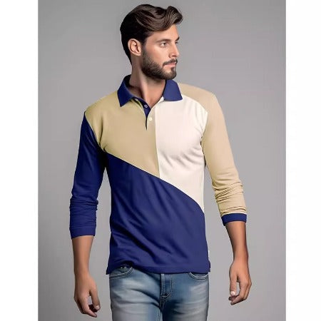 Importé - Polo T-Shirt Homme Manches Longues 100% Coton