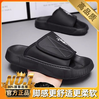 Importé - Sandale Velcro Homme Tendance Antidérapante En Cuir PU