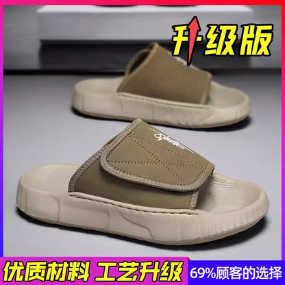 Importé - Sandale Velcro Homme Tendance Antidérapante En Cuir PU