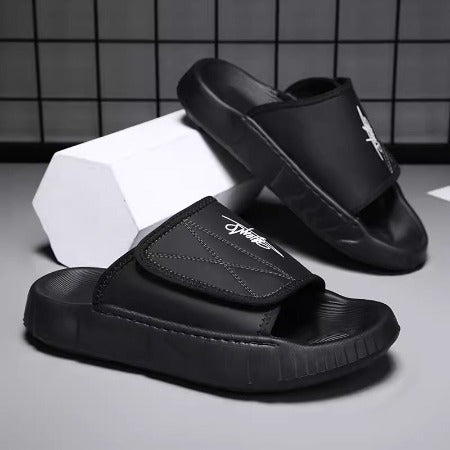 Importé - Sandale Velcro Homme Tendance Antidérapante En Cuir PU